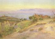 Mattew Ridley Corbet,ARA Volterra,looking towards the Pisan Hills (mk46) Sweden oil painting artist
